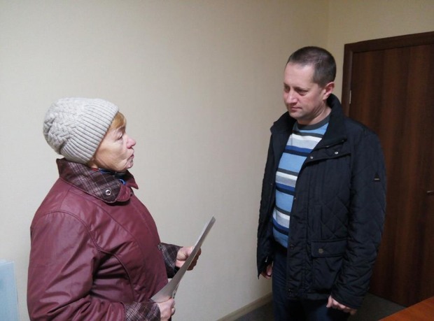 Подяка депутату  Кам’янської міської ради від ВО «Батьківщина» Сергію Миршавці  від  виборців