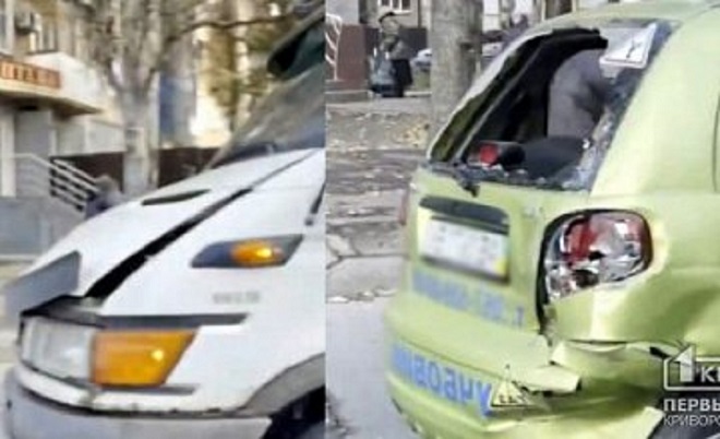 У Кривому Розі авто автошколи потрапило в ДТП: обійшлося без постраждалих