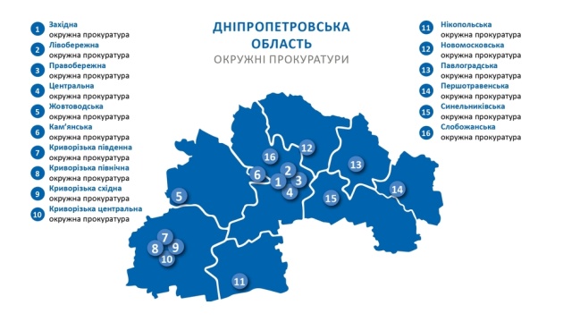 На Дніпропетровщині розпочали роботу нові окружні прокуратури