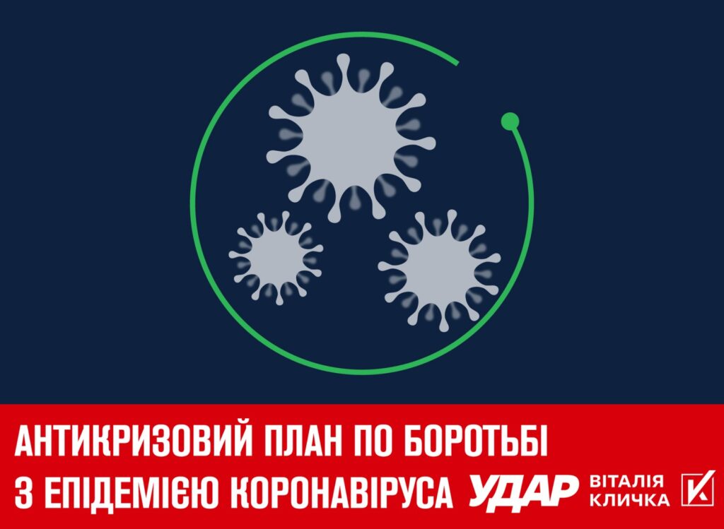 “УДАР Віталія Кличка” запропонував антикризовий план по боротьбі з епідемією коронавіруса