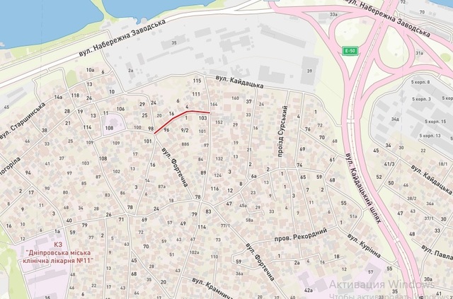 На мапі Дніпра з’явилася вулиця Дворцова